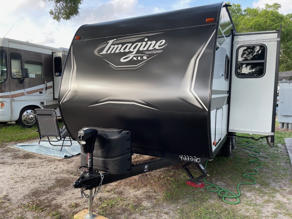 Our trailer in it's first spot ever